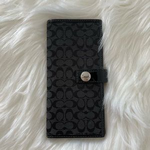 Coach Signature black slim wallet
